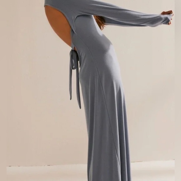 🆕Bnwt  Free People Aubre Open-Back Essential Maxi Dress - Picture 4 of 9